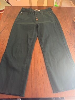 Women’s Wide Leg Jeans in Dark Green